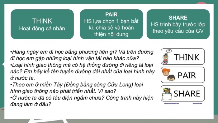 Giáo án điện tử địa lí 9 bài 14: Giao thông vận tải và bưu chính viễn