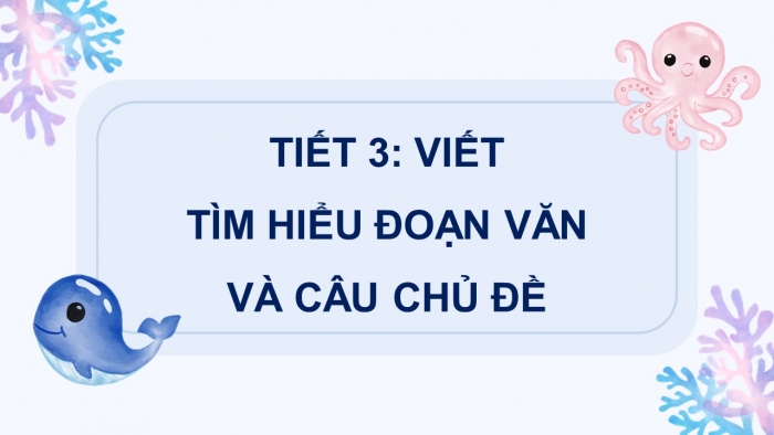 Giáo án điện tử Tiếng Việt 4 kết nối Bài 1 Viết: Tìm hiểu đoạn văn và câu chủ đề