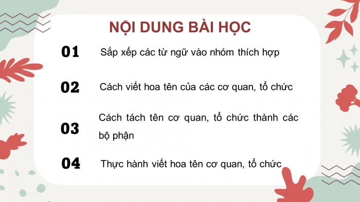 Giáo án điện tử Tiếng Việt 4 kết nối Bài 7 Luyện từ và câu: Quy tắc viết tên cơ quan, tổ chức