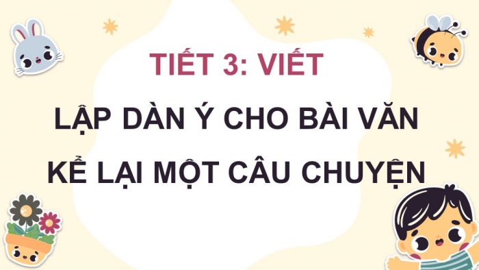 Giáo án điện tử Tiếng Việt 4 kết nối Bài 14 Viết: Lập dàn ý cho bài văn kể lại một câu chuyện