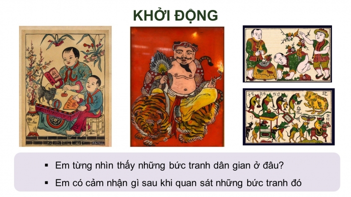 Giáo án điện tử Mĩ thuật 4 kết nối Chủ đề 2: Một số dạng không gian trong tranh dân gian Việt Nam