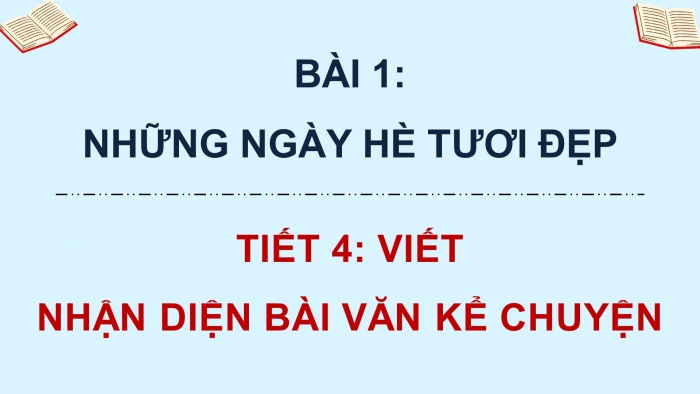Giáo án điện tử Tiếng Việt 4 chân trời CĐ 1 Bài 1 Viết: Bài văn kể chuyện
