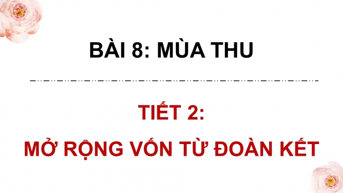 Giáo án điện tử Tiếng Việt 4 chân trời CĐ 1 Bài 8 Luyện từ và câu: Mở rộng vốn từ Đoàn kết