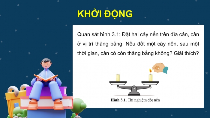 Giáo án điện tử KHTN 8 cánh diều Bài 3: Định luật bảo toàn khối lượng. Phương trình hoá học