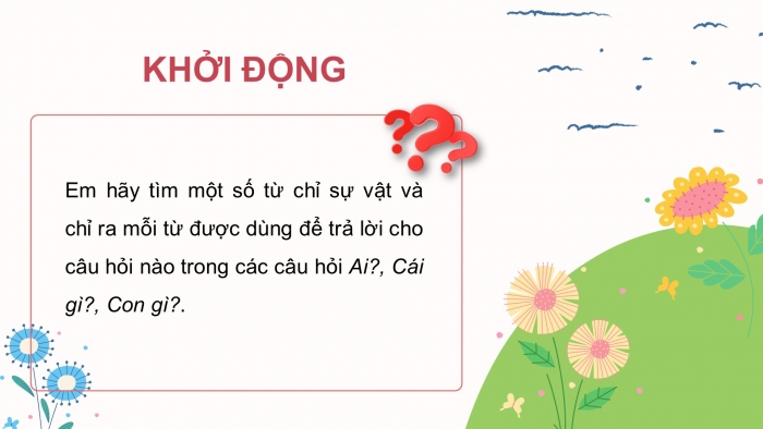Giáo án điện tử Tiếng Việt 4 cánh diều Bài 1 Luyện từ và câu 1: Danh từ