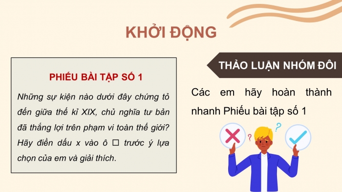 Giáo án điện tử Lịch sử 11 chân trời Bài 2: Sự xác lập và phát triển của chủ nghĩa tư bản (P1)