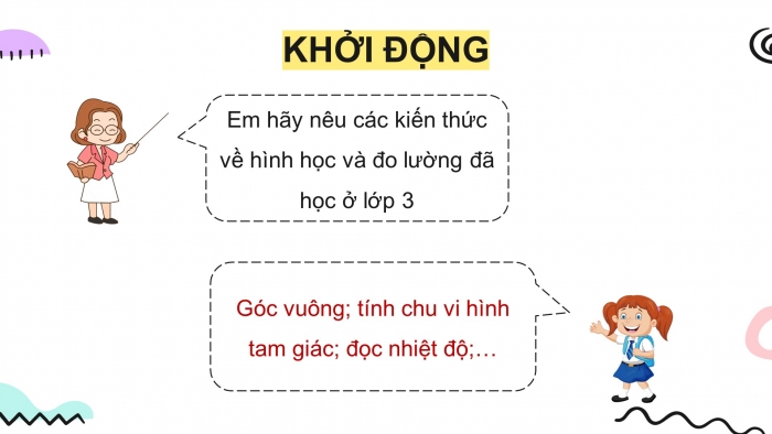 Giáo án điện tử Toán 4 cánh diều Bài 2: Ôn tập về hình học và đo lường