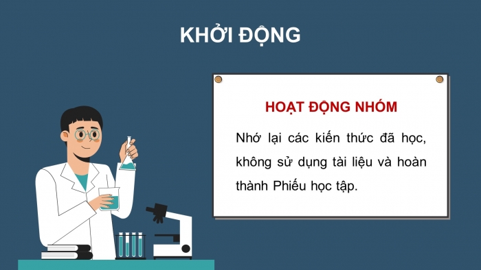 Giáo án điện tử KHTN 8 cánh diều: Bài tập (Chủ đề 1)