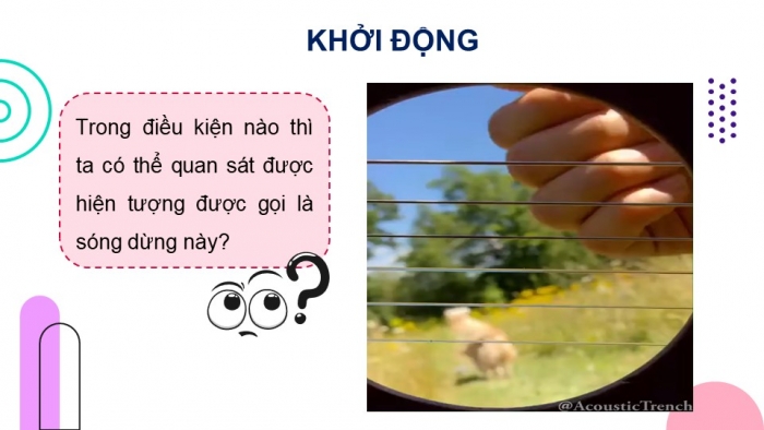 Giáo án điện tử Vật lí 11 chân trời Bài 9: Sóng dừng