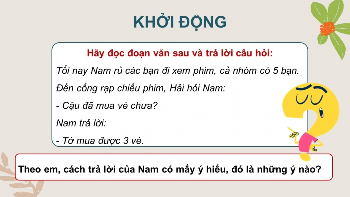 Giáo án điện tử Ngữ văn 8 cánh diều Bài 4 TH tiếng Việt: Nghĩa tường minh và nghĩa hàm ẩn