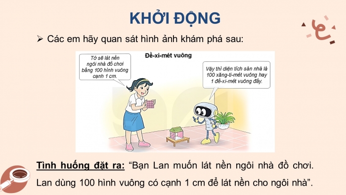 Giáo án điện tử Toán 4 kết nối Bài 18: Đề - xi mét vuông, mét vuông, mi - li - mét vuông