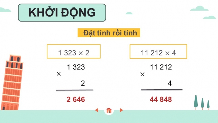 Giáo án điện tử Toán 4 cánh diều Bài 31. Nhân với số có một chữ số