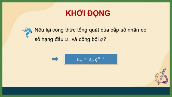 Giáo án điện tử Toán 11 chân trời Hoạt động thực hành và trải nghiệm Bài 2: Dùng công thức cấp số nhân để dự báo dân số