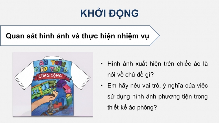 Giáo án điện tử Mĩ thuật 8 kết nối Bài 12: Thiết kế, trang trí áo phông