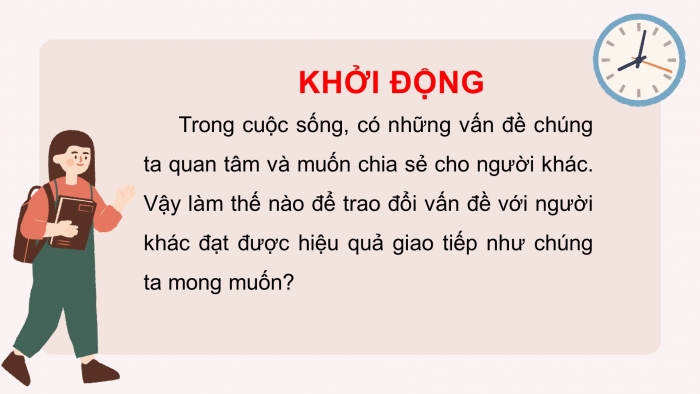 Giáo án điện tử tiết: Nói và nghe - Trao đổi về một vấn đề mà em quan tâm