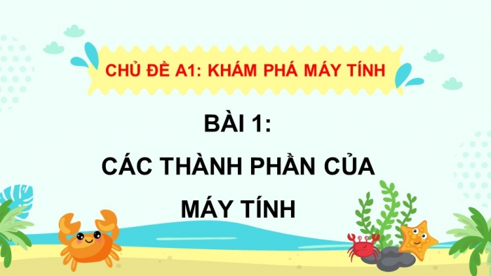 Giáo án điện tử bài 1: Các thành phần của máy tính