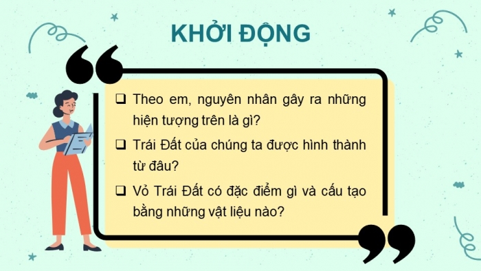 Giáo án điện tử địa lí 10 cánh diều bài 3: Trái đất, thuyết kiến tạo mảng