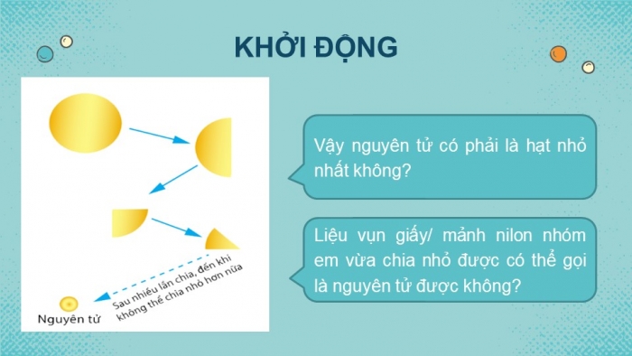 Giáo án điện tử KHTN 7 cánh diều – Phần hóa học bài 1: Nguyên tử