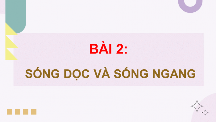 Giáo án điện tử Vật lí 11 cánh diều Chủ đề 2 Bài 2: Sóng dọc và sóng ngang