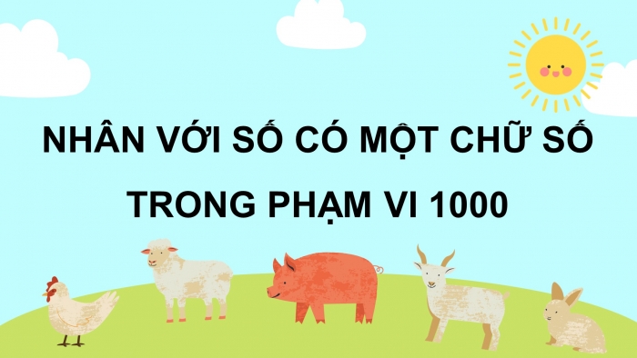 Giáo án điện tử toán 3 chân trời bài: Nhân với số có một chữ số trong phạm vi 1000