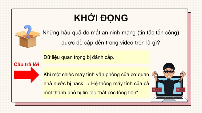 Giáo án điện tử tin học 10 kết nối bài 9: An toàn trên không gian mạng