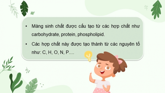 Giáo án điện tử sinh học 10 cánh diều bài 5: Các nguyên tố hóa học và nước