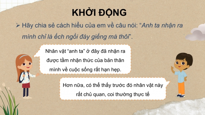 Giáo án điện tử ngữ văn 7 kết nối tiết: Văn bản 2: Ếch ngồi đáy giếng