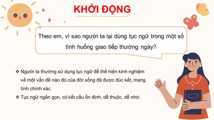 Giáo án điện tử ngữ văn 7 kết nối tiết: Văn bản 4: Một số câu tục ngữ Việt Nam