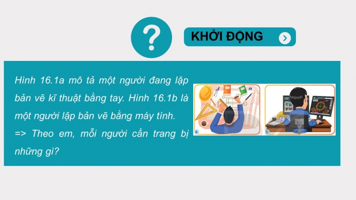 Giáo án điện tử công nghệ thiết kế 10 kết nối bài 16: Vẽ kĩ thuật với sự trợ giúp máy tính