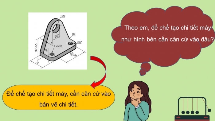 Giáo án điện tử công nghệ thiết kế 10 cánh diều bài 14: Bản vẽ chi tiết