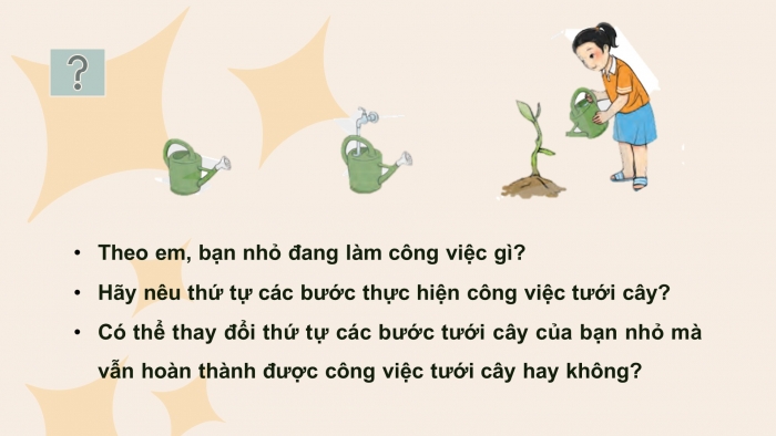 Giáo án điện tử tin học 3 chân trời bài 12: Thực hiện công việc theo các bước