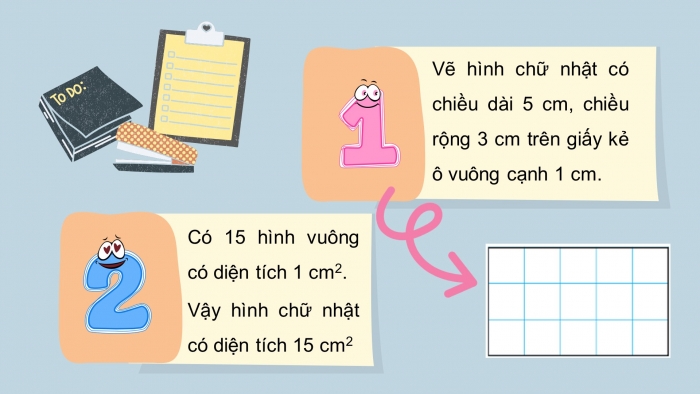 Giáo án điện tử toán 3 chân trời bài: Diện tích hình chữ nhật