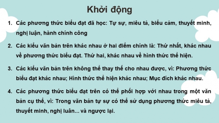 Giáo án điện tử Ngữ văn 12 bài: Luyện tập vận dụng kết hợp các phương thức biểu đạt trong bài văn nghị luận