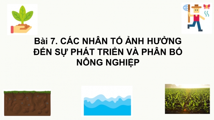 Giáo án điện tử địa lí 9 bài 7: Các nhân tố ảnh hưởng đến sự phát triển và phân bố nông nghiệp