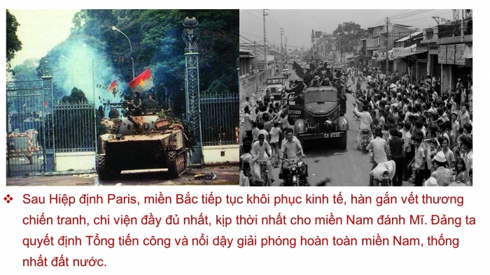 Giáo án điện tử lịch sử 9 bài 30: Hoàn thành giải phóng miền nam, thống nhất đất nước (1973 – 1975)