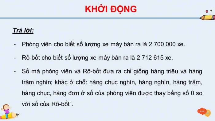 Giáo án điện tử Toán 4 kết nối Bài 13: Làm tròn số đến hàng trăm nghìn