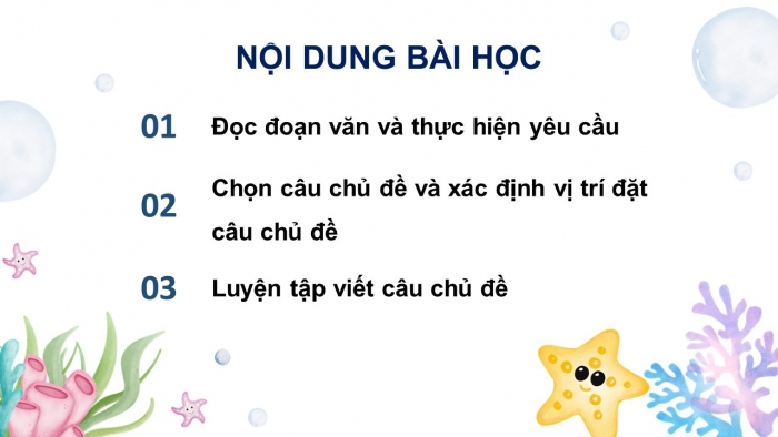 Giáo án điện tử Tiếng Việt 4 kết nối Bài 1 Viết: Tìm hiểu đoạn văn và câu chủ đề