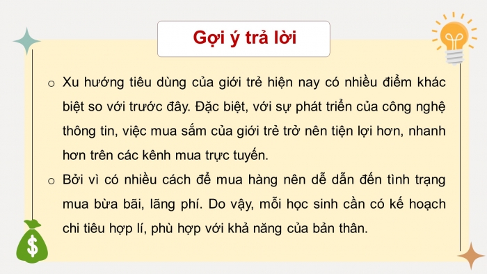 Giáo án điện tử HĐTN 8 cánh diều Chủ đề 3 - HĐGDTCĐ: Trách nhiệm với chi tiêu cá nhân