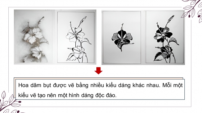 Giáo án điện tử Mĩ thuật 8 chân trời (bản 2) Bài 1: Vẽ và cách điệu hoa lá