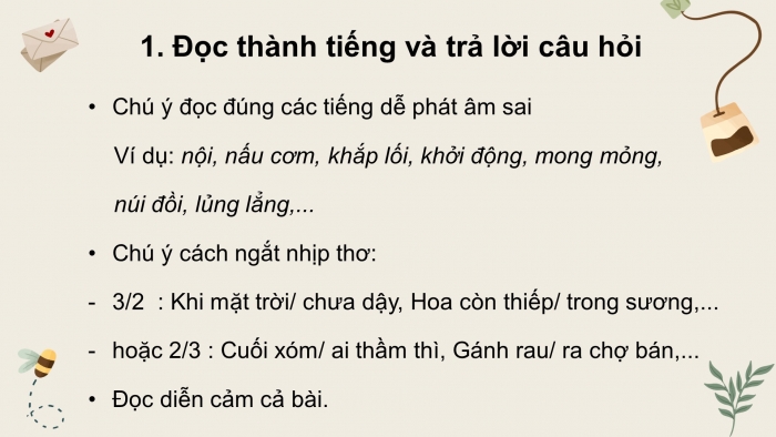 Giáo án điện tử tiếng việt 3 kết nối tiết 6, 7: Ôn tập cuối học kì 1