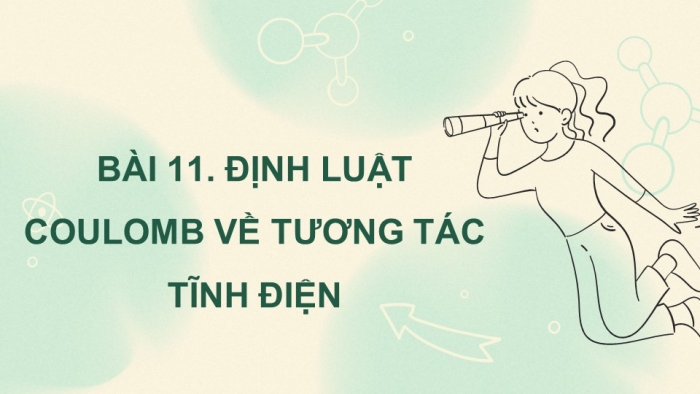 Giáo án điện tử Vật lí 11 chân trời Bài 11: Định luật Coulomb về tương tác tĩnh điện