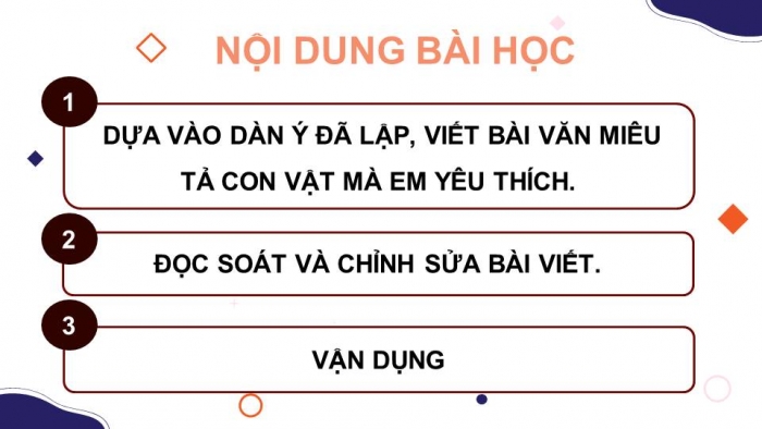 Giáo án điện tử Tiếng Việt 4 kết nối Bài 29: Viết bài văn miêu tả con vật