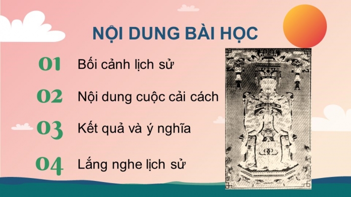 Giáo án điện tử Lịch sử 11 chân trời Bài 10: Cuộc cải cách của Lê Thánh Tông (Thế kỉ XV) (Phần 2)