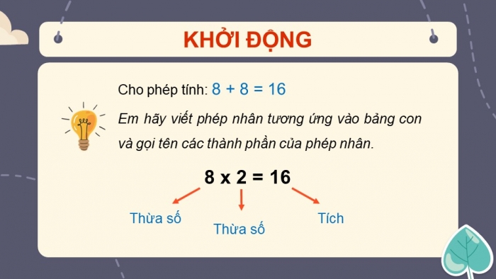 Giáo án điện tử bài 6: Ôn tập phép nhân