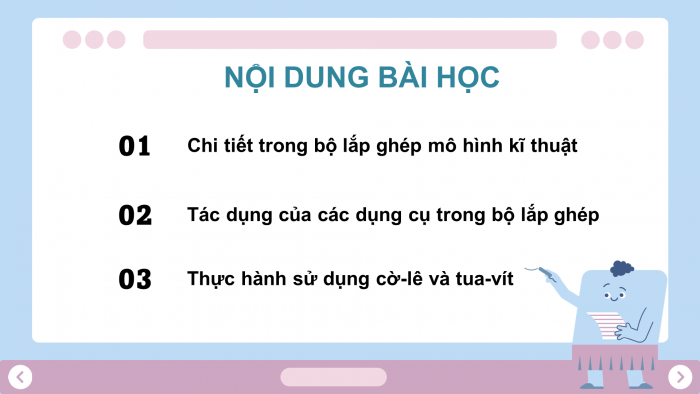 Giáo án điện tử Công nghệ 4 chân trời Bài 6: Bộ lắp ghép mô hình kĩ thuật