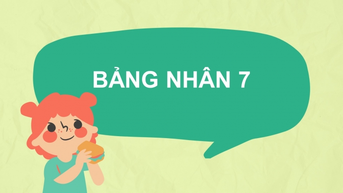 Giáo án điện tử toán 3 chân trời bài: Bảng nhân 7