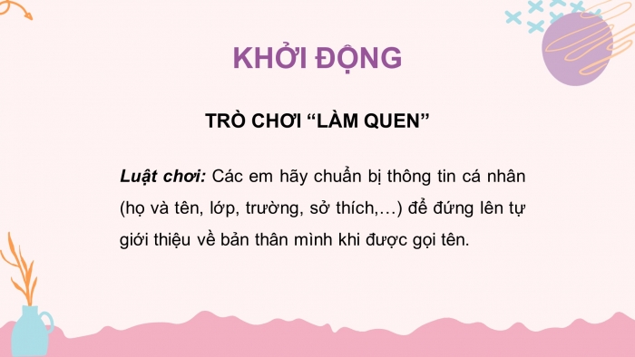 Giáo án điện tử tin học 3 chân trời bài 10: Trang trình chiếu của em