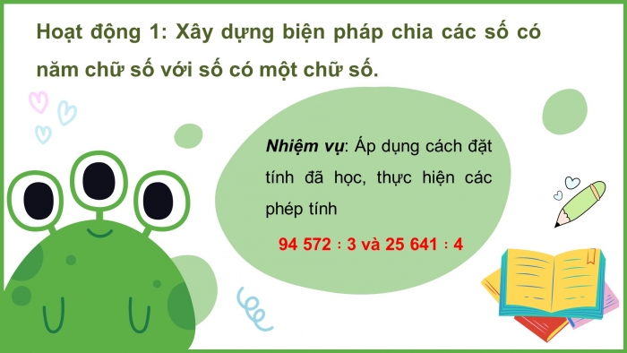 Giáo án điện tử toán 3 chân trời bài: Chia số có năm chữ số với số có một chữ số