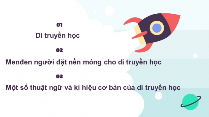 Giáo án điện tử sinh học 9 bài 1: Menđen và di truyền học