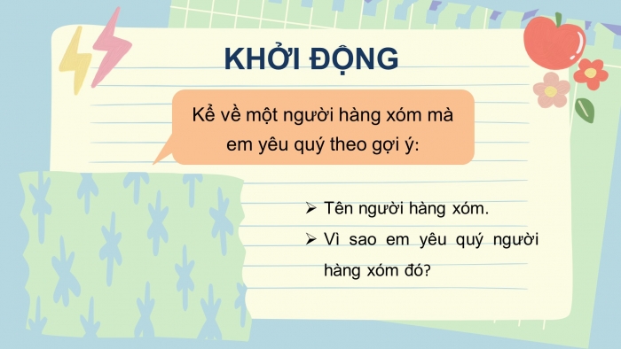 Bài giảng điện tử đạo đức 3 kết nối tri thức bài 3: Quan tâm hàng xóm láng giềng